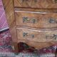 Chiffonier ou semainier style Louis XV, marqueté et marbre