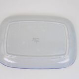 Large St Clément dish with blue fish decoration