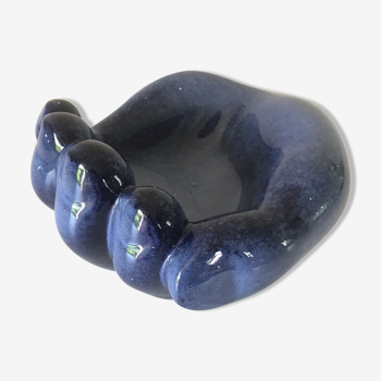 Ceramic hand blue design 80s