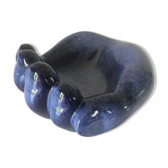 Ceramic hand blue design 80s