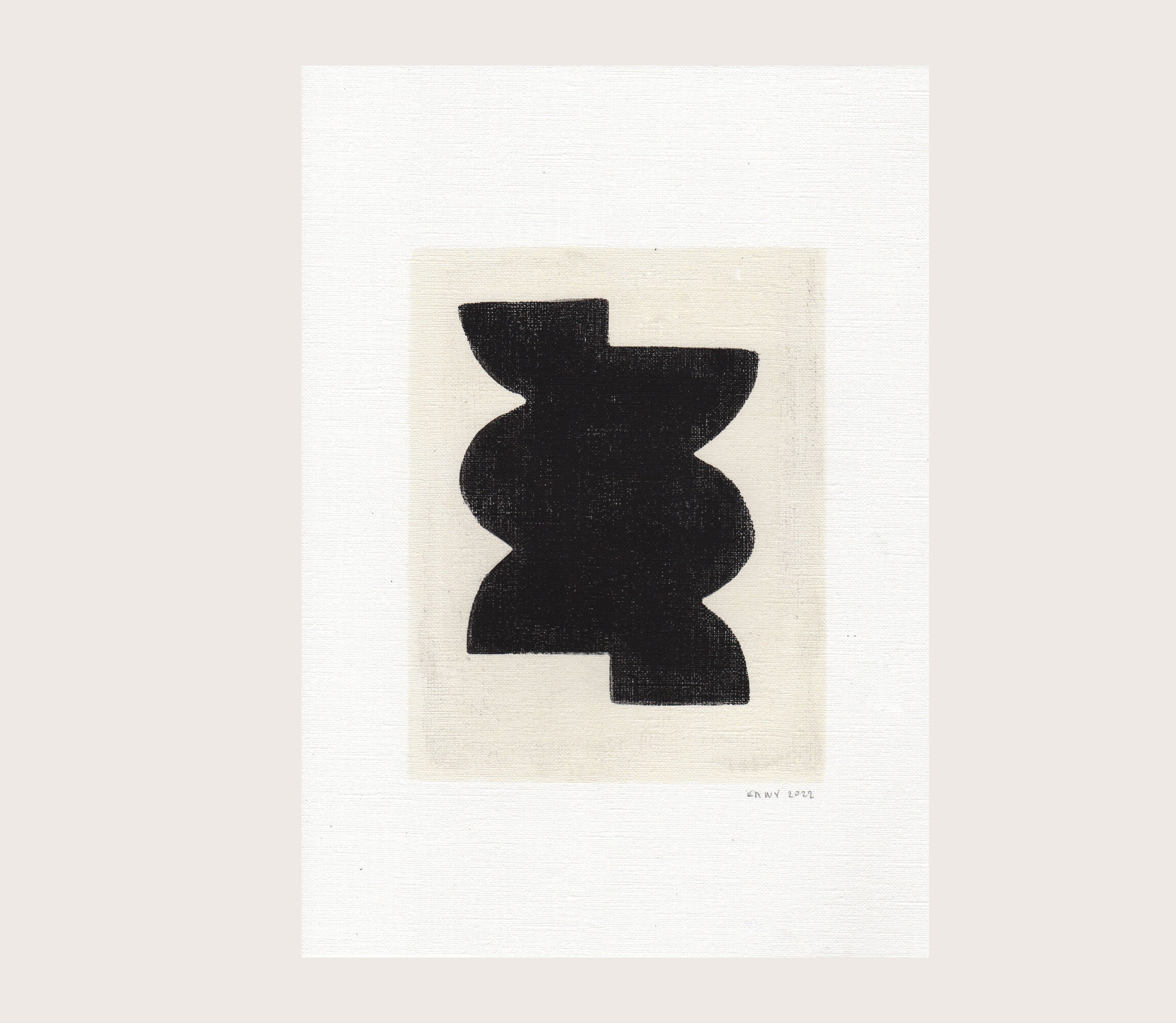 Painting on paper, illustration M730 , signed Eawy