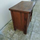 ARANJOU vintage solid elm brutalist bar cabinet