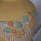 Terracotta lamp foot, floral decoration in strong relief.
