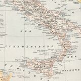 Old map Italy 1897