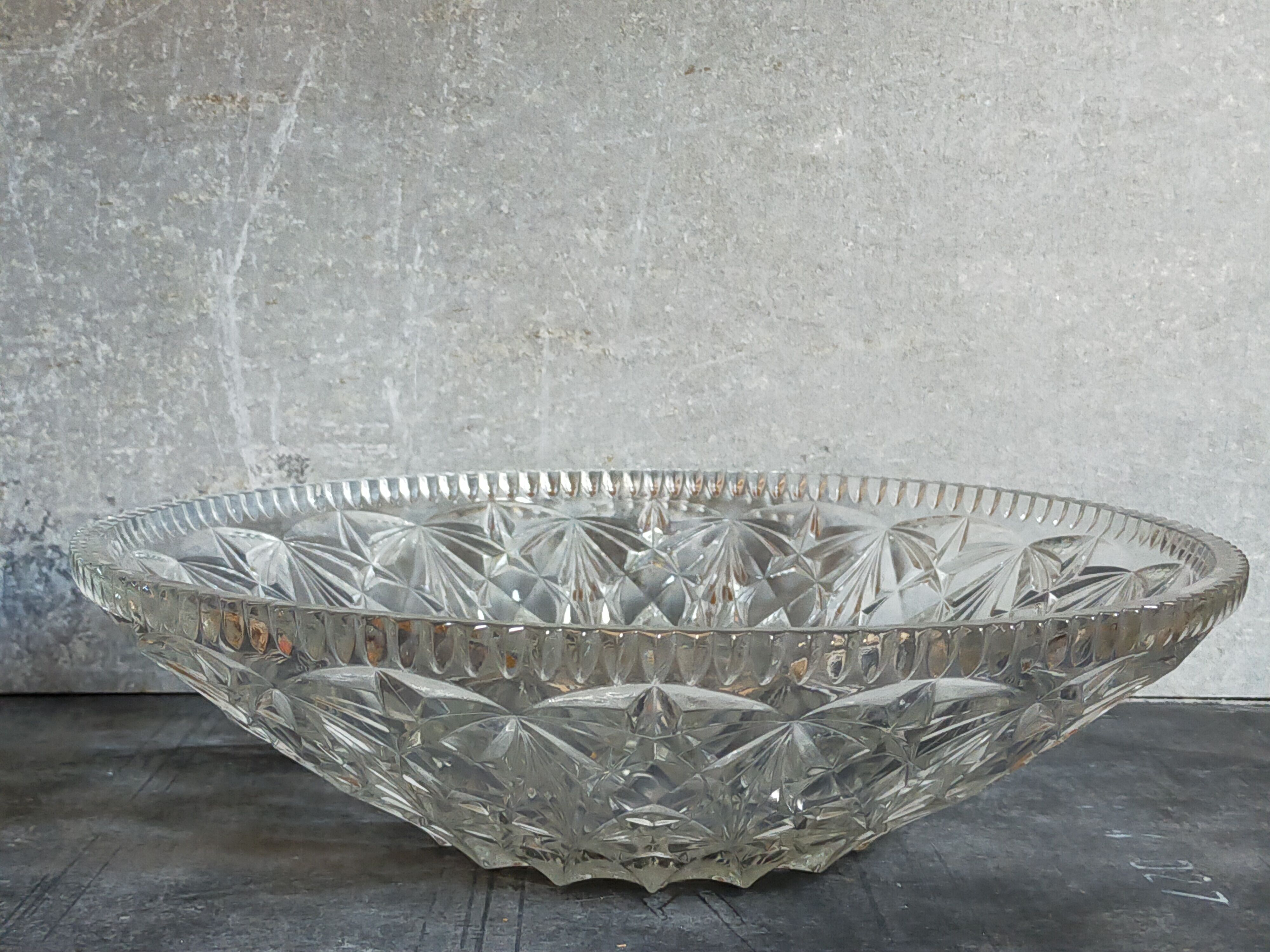 Glass fruit cup to the stars, vintage.