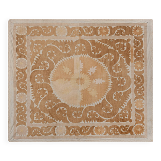 Hand knotted rug, vintage Turkish rug 135x155 cm