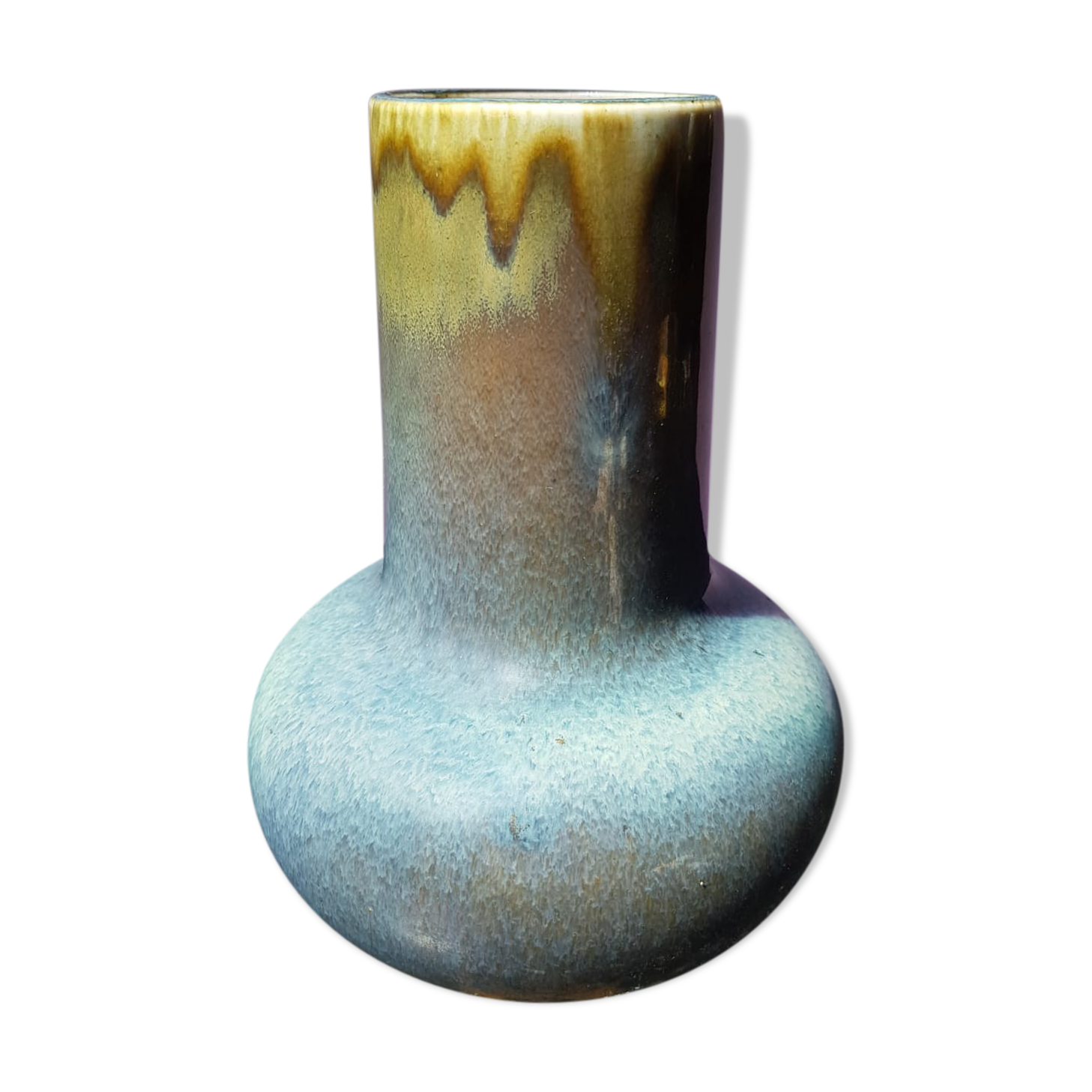 Old vase Leon Castel Mont Chevalier ceramic vintage art
