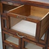 Vintage Dutch Oak Haberdashery Shop Cabinet / Vitrine, 1950s
