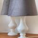 Paire lampes albâtre vintage