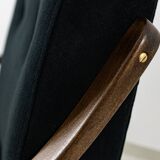 Black armchair by Jaroslav Šmídek for TON, Czechoslovakia, 1960's