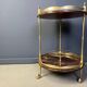 Italian lacquered goatskin / parchment serving bar cart by Aldo Tura