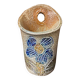 Salt stoneware vase signed jean claude monange blue flower place or hang