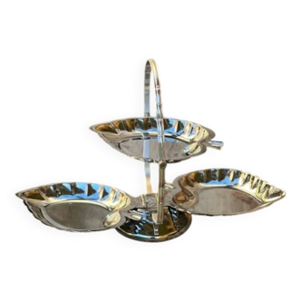 Three-tier leaf folding service display