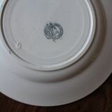 Set of 4 mismatched blue flat plates