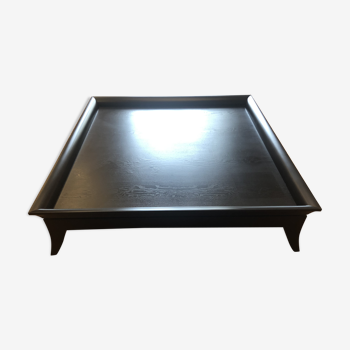 Wooden coffee table painted in black