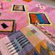 Moroccan handmade rug, beni ourain pink shag 150/250cm
