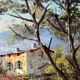 Villa by the seaside in Ramatuelle, oil on canvas signed Picard 1926.