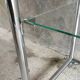 Shelf on chromed metal legs and glass tops 1970