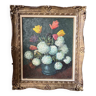 Oil on panel floral bouquet - L.Michel - 20th century