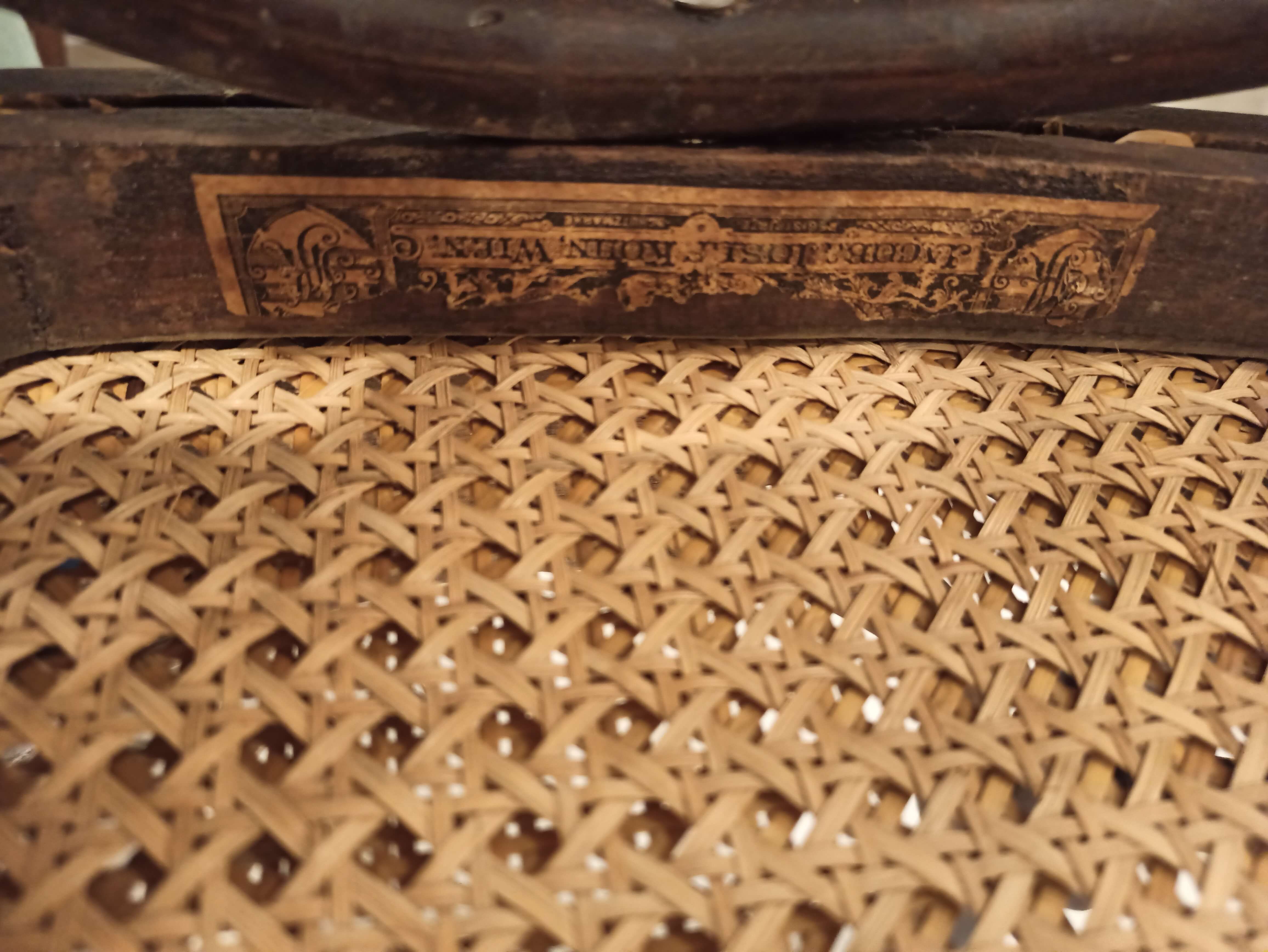 Set of 4 chairs bistrot 1900 by J and J Kohn model 462