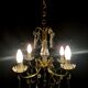 Lustre 4 lights bronze and crystal