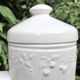 White ceramic coffee pot from Sarreguemines.