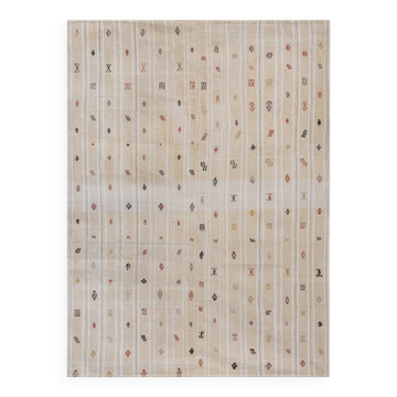 Tapis vintage turc de oushak tissé à la main 156x212 cm