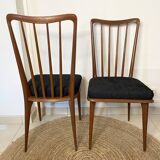 Set of 4 Scandinavian-style teak chairs