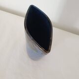 Ceramic vase with blue glaze 25cm Signed Jean Cacheleux Puisaye