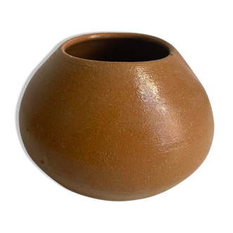 Enamelled terracotta vase