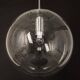 clear glass ball pendant chrome Limburg, Germany, 1970s