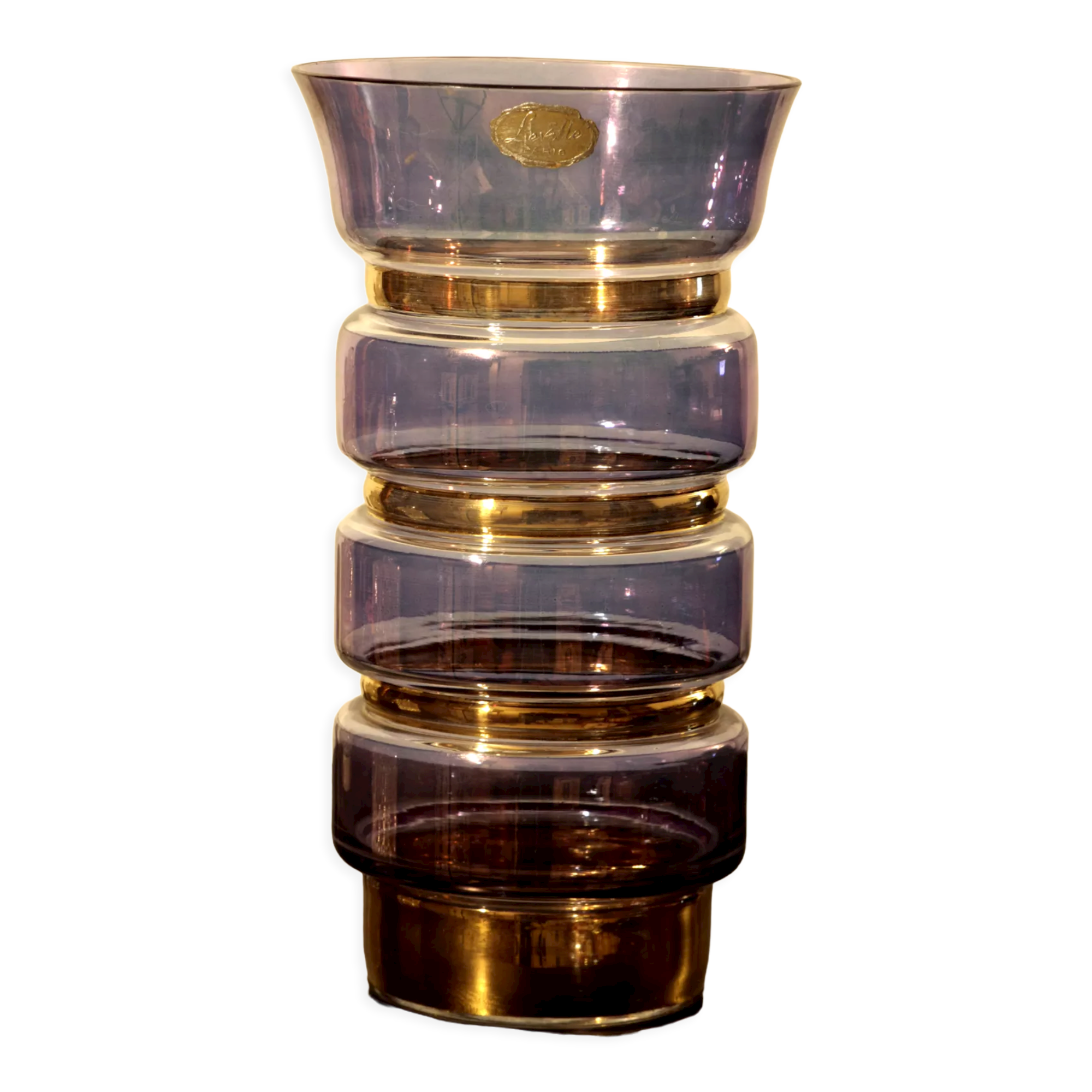 Vase irisé