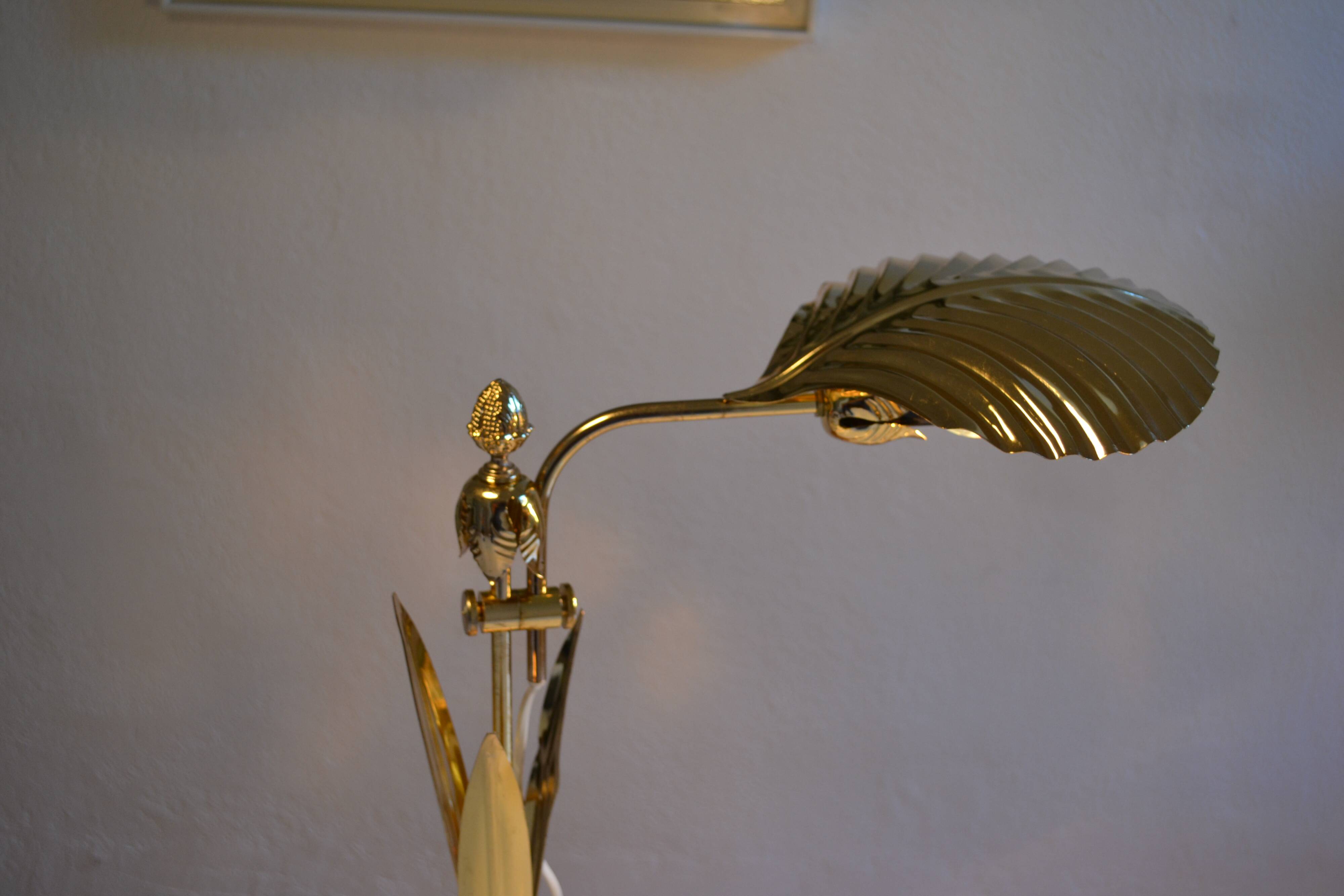 Pair of 1980s Hollywood Regency Gold Table Lamps