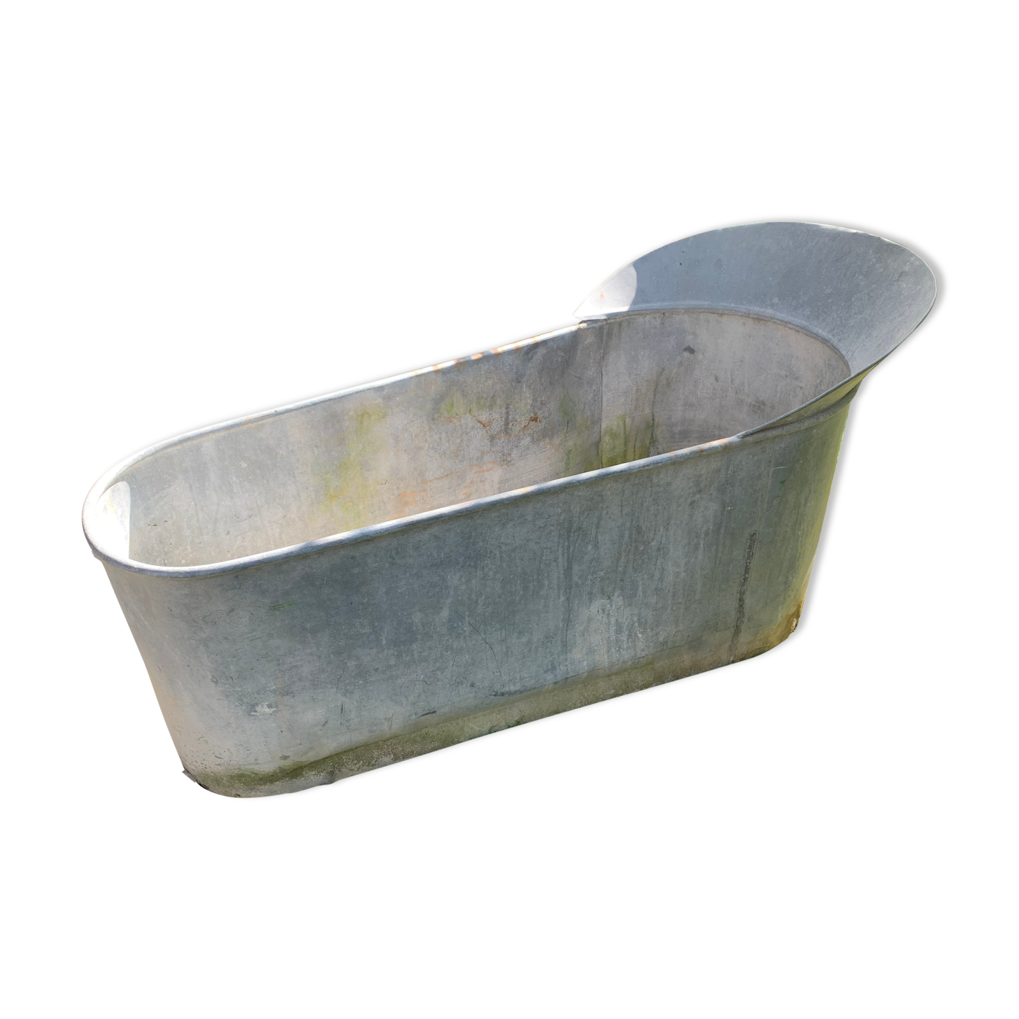 Baignoire en zinc ancienne