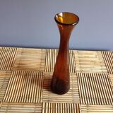 Amber glass vase