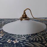 Original white opaline pendant light