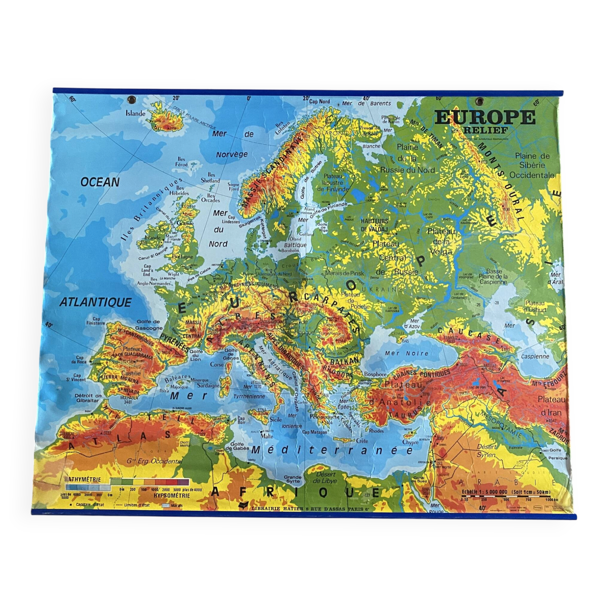 Vintage school map Europe