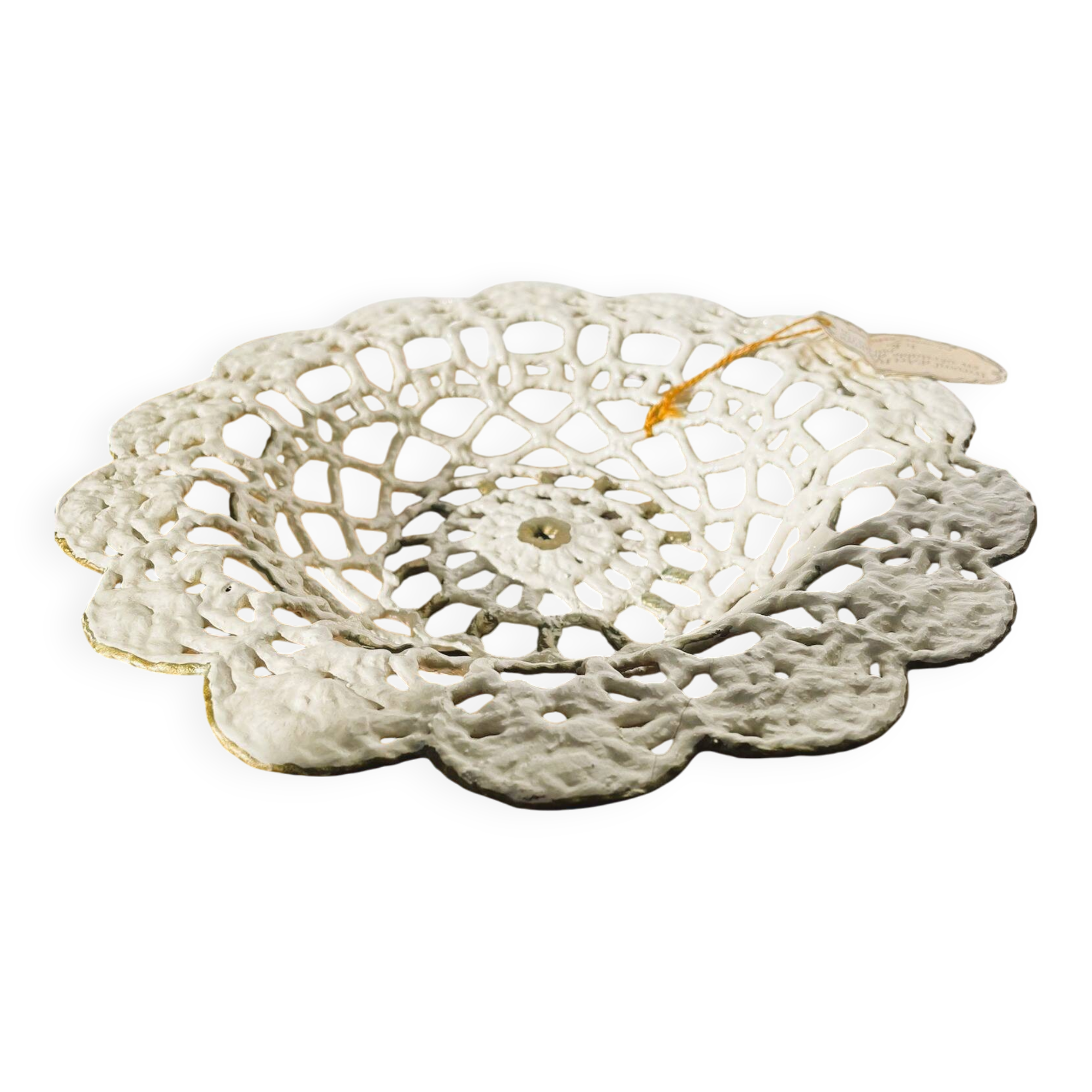 Lace and ceramic catchall