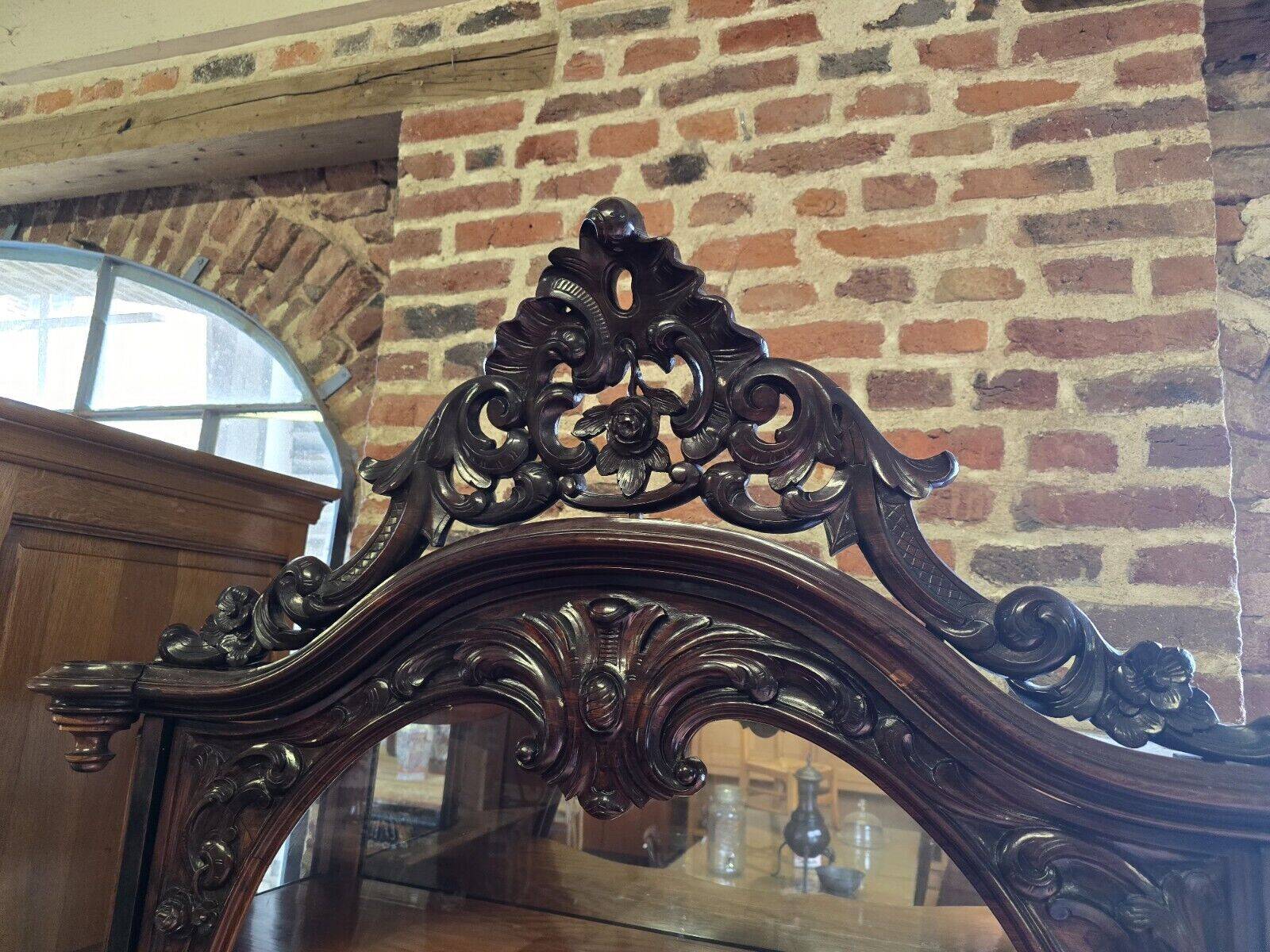 vitrine hollandaise en acajou