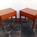 Pair of Scandinavian teak bedside tables