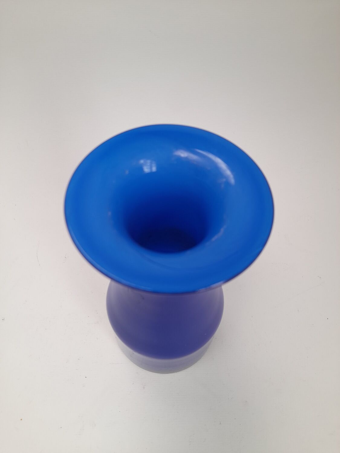 Scandinavian vase in cobalt blue opaline.