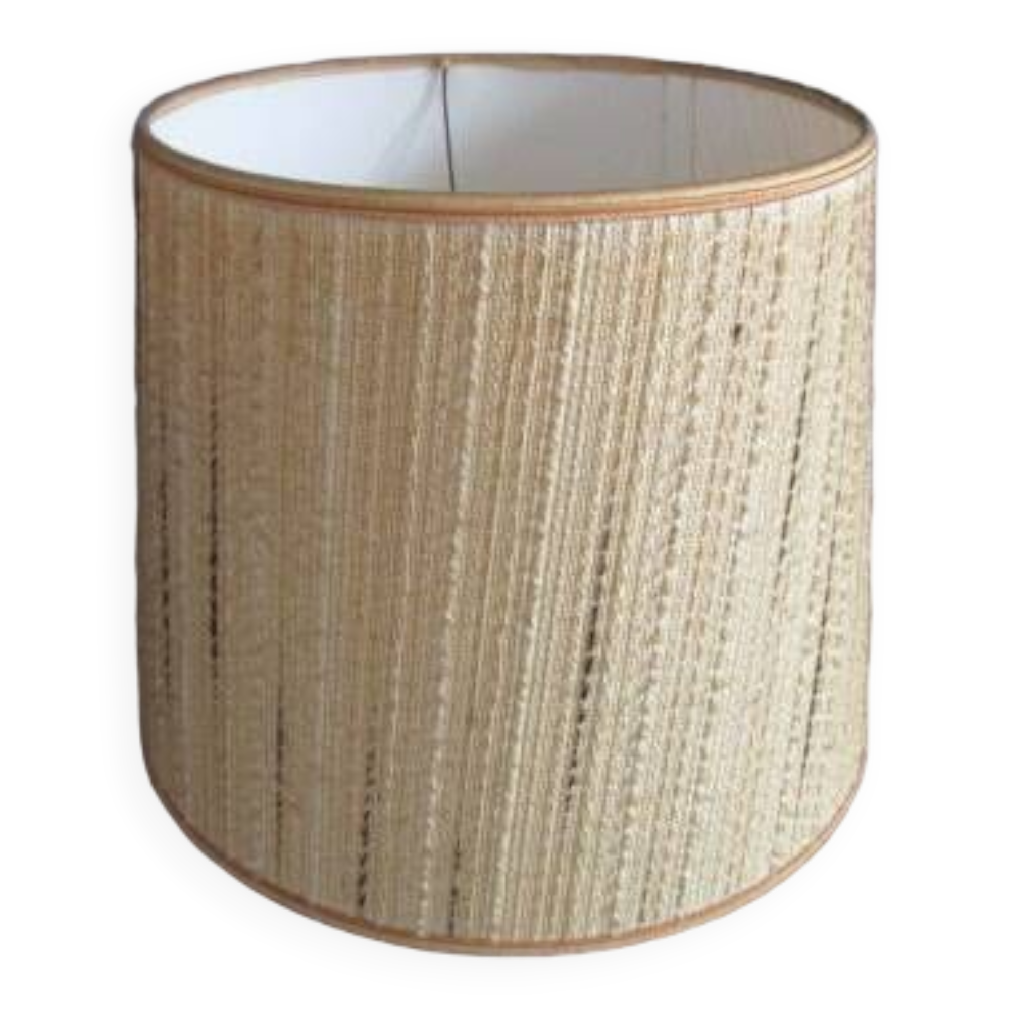 Large vintage fabric lampshade