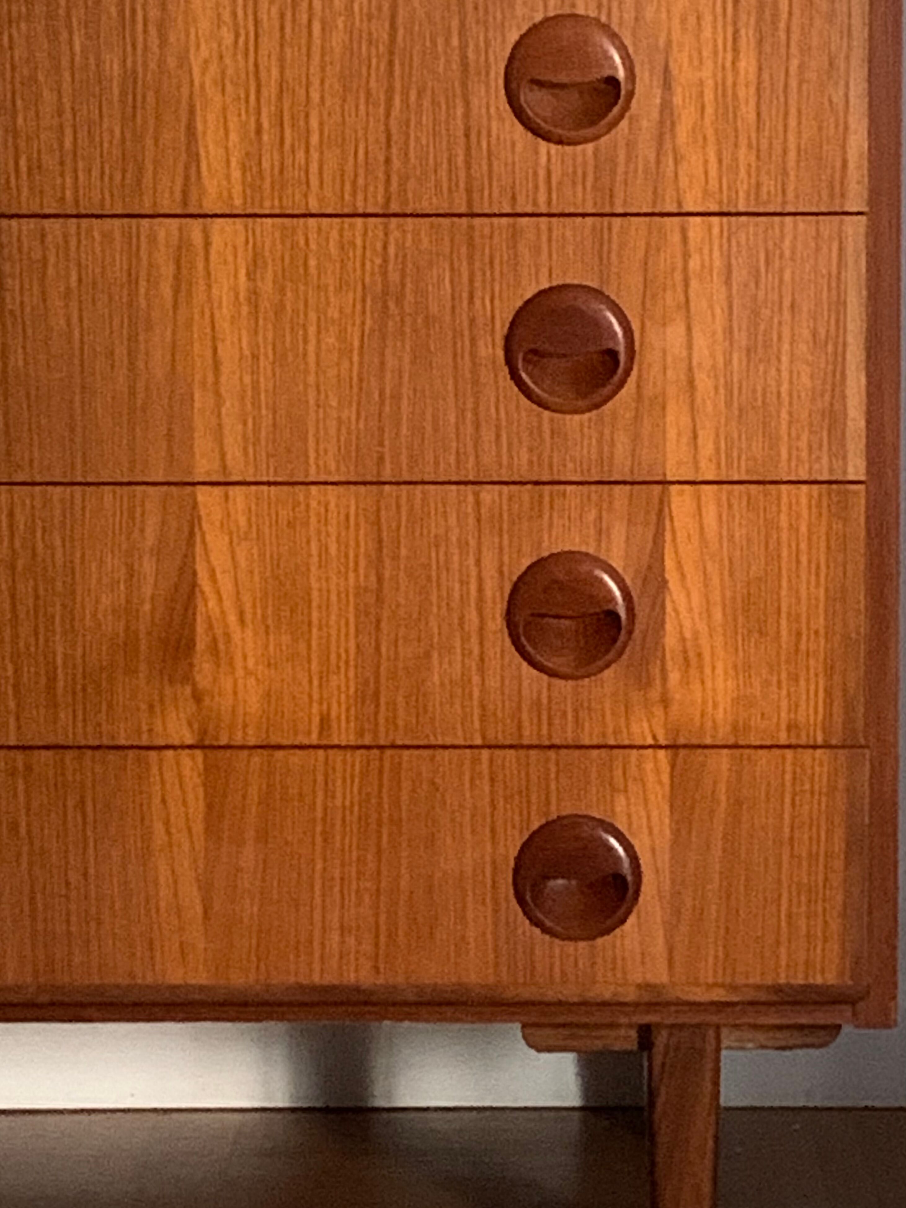 Scandinavian teak chest of drawers 1960s