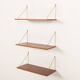 Danish mid-century floating shelves in teak, set of 3, 1960s