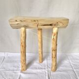 Wooden tripod farm stool