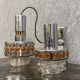 Two vintage space age pendant lamps by Raak, 1970