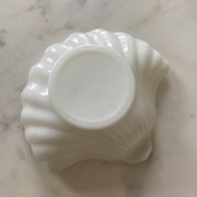 White opaline cup form shell