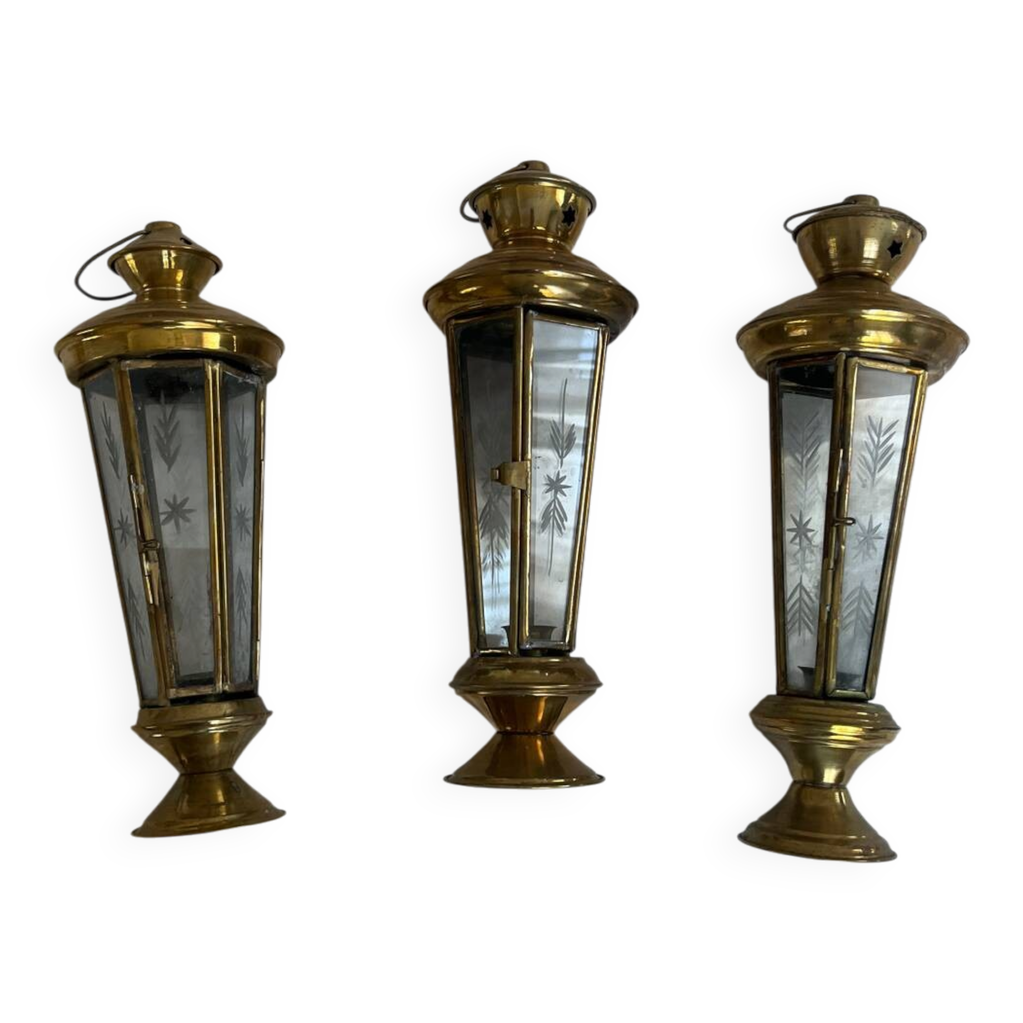 Set of 3 lantern candle holders