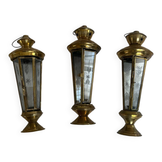 Set of 3 lantern candle holders