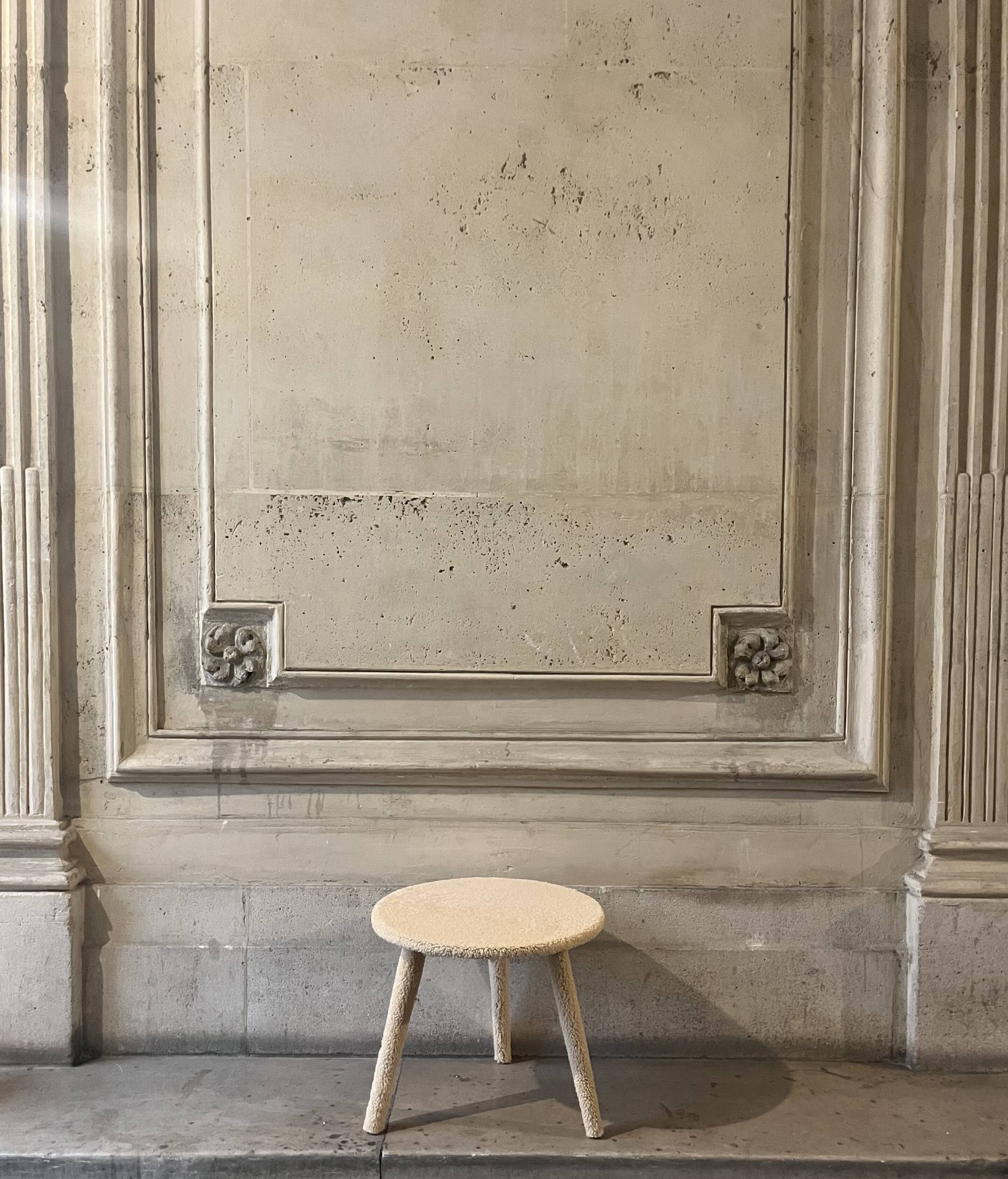 Sheepskin coffee table
